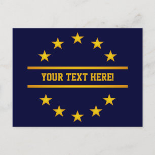 Carte postale ÉTOILES EN OR PERSONNALISÉES