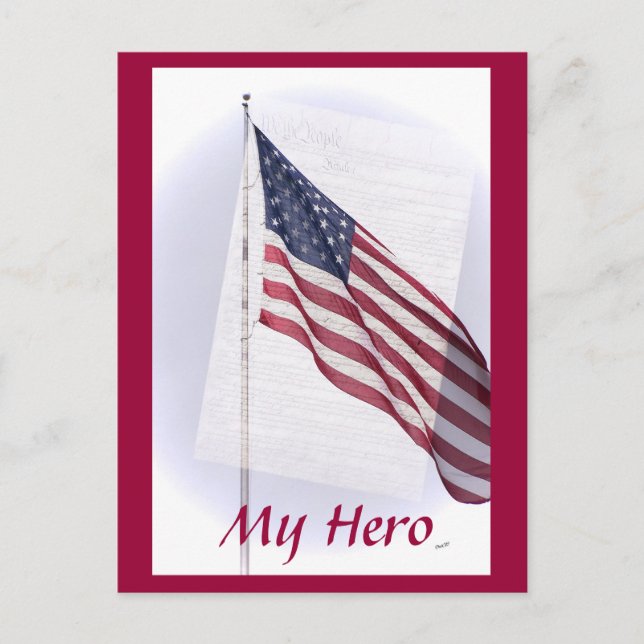 Carte postale Étoiles et rayures (Devant)