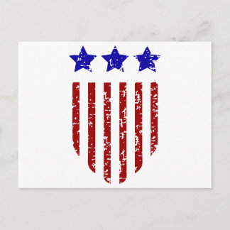 Carte Postale Étoiles et rayures patriotiques américaines