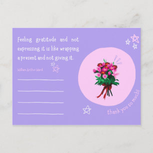 Carte Postale Étoiles roses et violettes Citation personnelle mi