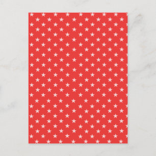 Carte Postale Étoiles Rouges Et Blanches Du Pavot