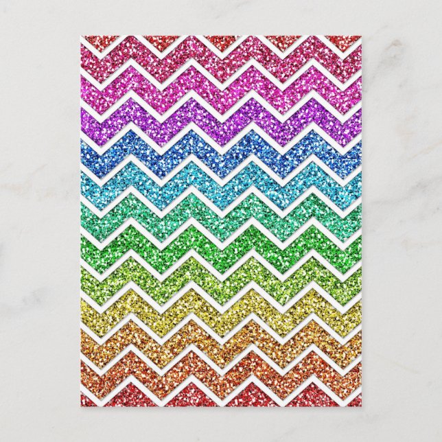 Carte Postale Etonnant cool tendance chevron zigzag motif arc-en (Devant)