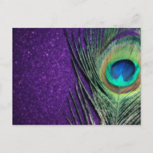 Carte Postale Étonnant Peacock Violet