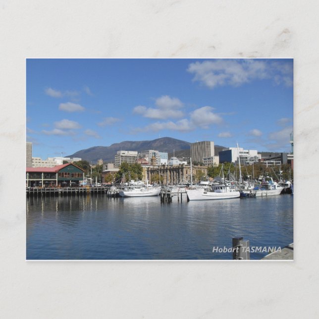 Carte postale étonnante de Hobart, Tasmanie (Devant)