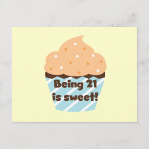 Carte Postale Etre 21 est doux t-shirts et cadeaux d'anniversair