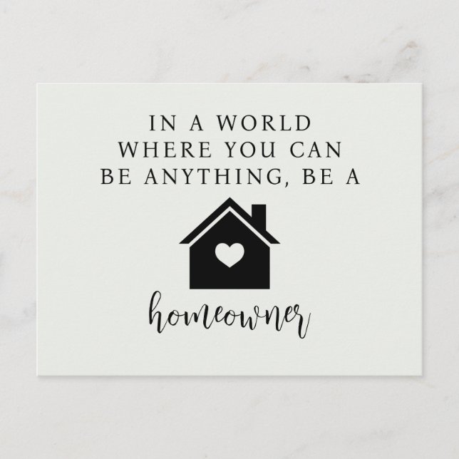 Carte Postale Être propriétaire Marketing immobilier (Devant)