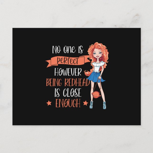 Carte Postale Être Redhead Est Parfait Red Hair Ginger Redheads (Devant)