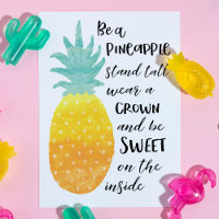Être un ananas Inspirationnel Aquarelle Typographi