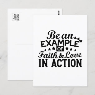 Carte Postale Être un exemple de foi et d'amour en action