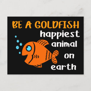 Carte Postale Être un poisson rouge Citation de motivation de fo