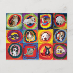 Carte Postale Étude des chiens