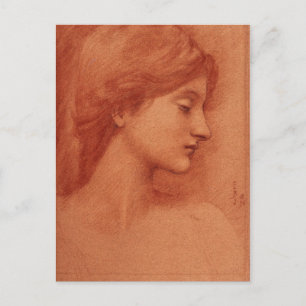 Carte Postale Étude d'une responsable féminine, Burne-Jones Fine
