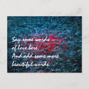 Carte Postale Etude En Aquarelle - Rouge