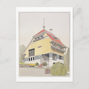 Carte Postale Étude pour la maison d'Olbrich, Darmstadt, de 'Arc