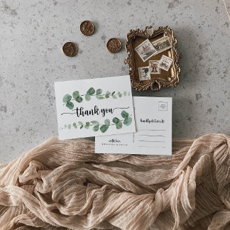 Carte postale Eucalyptus Green Delight de remercie