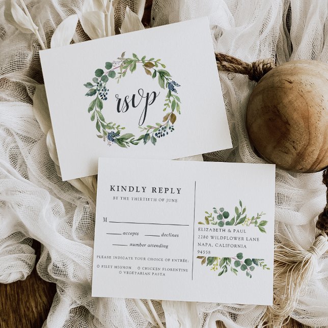 Carte postale Eucalyptus Grove RSVP avec choix de  (Créateur téléchargé)