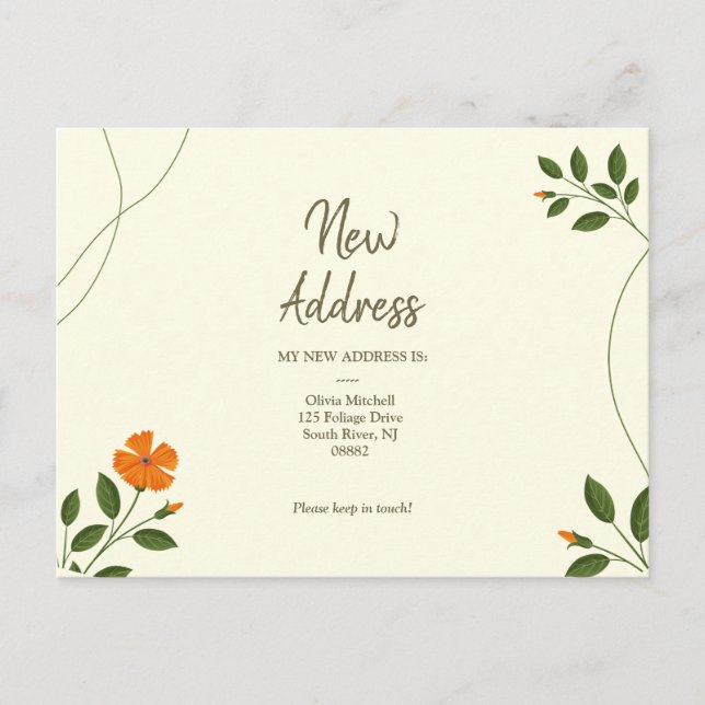Carte Postale Eucalyptus minimal Feuille Faire-part de verdure (Devant)