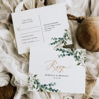 Eucalyptus Rustique Verdure Mariage d'or RSVP