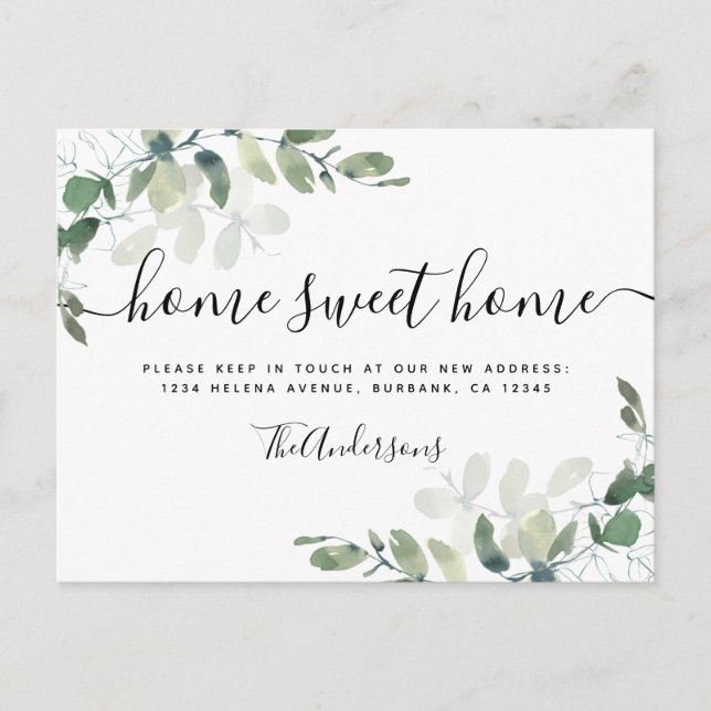 Carte Postale Eucalyptus verdure Faire-part en mouvement (Devant)