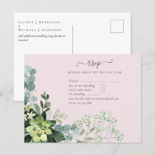 Carte Postale Eucalyptus Verdure Mariage Foliage Bébés Respirer