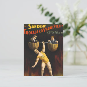 Carte Postale Eugen Sandow l'haltérophile de vaudeville Sandow