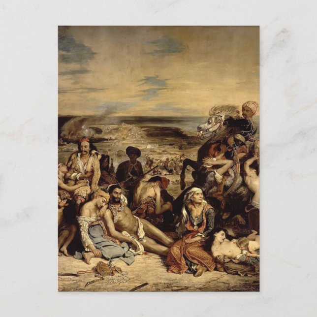 Carte Postale Eugene Delacroix-Scènes du Massacre de Chios (Devant)