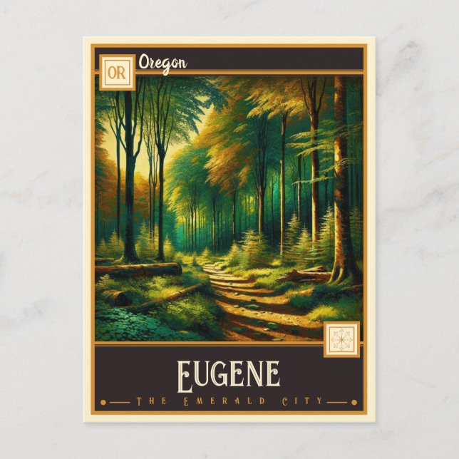 Carte Postale Eugene, Oregon | VINTAGE (Devant)