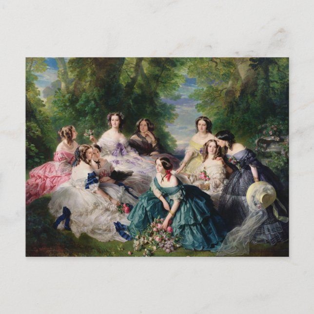 Carte Postale Eugenie Entourée de ses Dames en Attente (Devant)