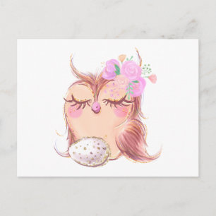 Carte Postale Eule Uhu Eier owl eggs