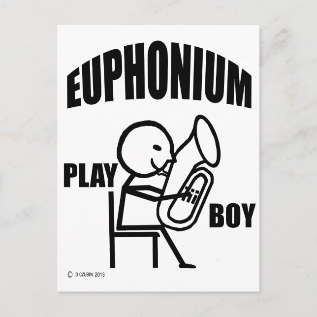 Carte Postale Euphonium Play Boy (Devant)