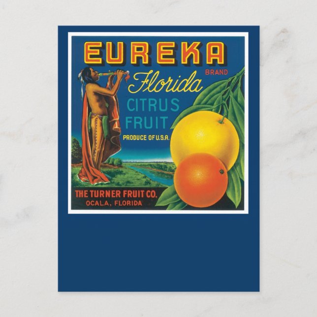 Carte Postale Eureka Brand Florida Citrus Fruit (Devant)