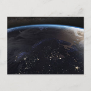 Carte Postale Europe du Nord en nocturne