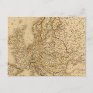 Carte Postale Europe en 1789