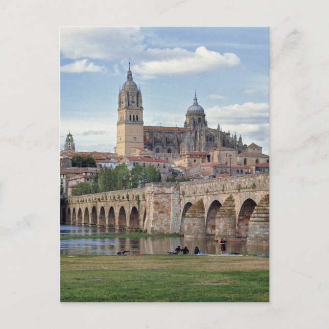 Carte Postale Europe, Espagne, Salamanque. Le pont romain sur (Devant)
