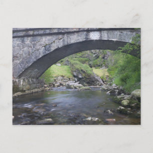Carte Postale Europe, Norvège. Pont de pierre en route pour Berg
