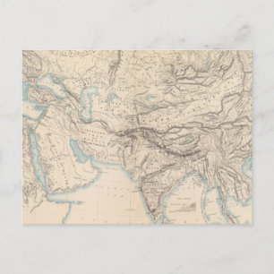 Carte Postale Europe physique et Asie