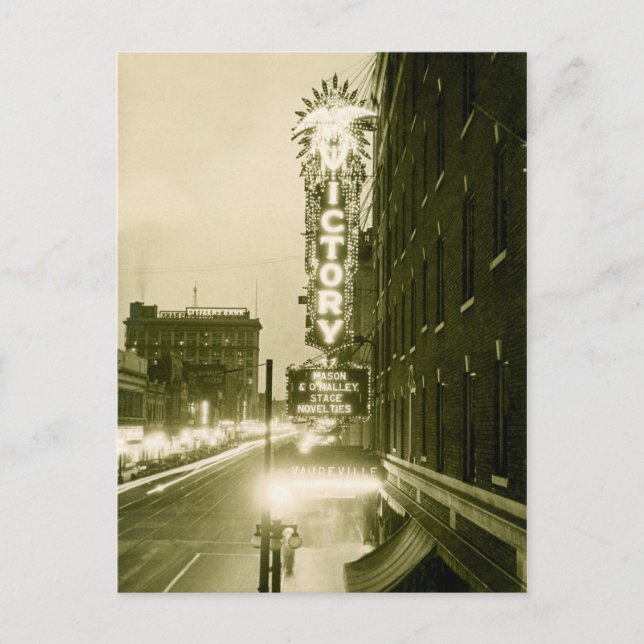 Carte Postale Evansville Indiana Victory Theatre Vaudeville (Devant)