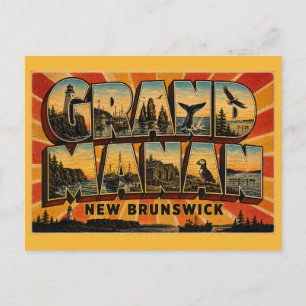 Carte Postale Évasion de l'île de Grand Manan, Nouveau-Brunswick