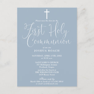 Carte Postale Événement à sauvegarder pour la première communion