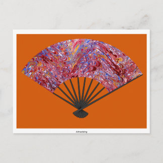 Carte Postale Eventail marbré