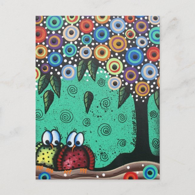 Carte Postale Everett_ Jour Des Morts, Oiseaux, Drôle, Mignonne (Devant)