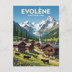 Carte Postale Évolène Suisse