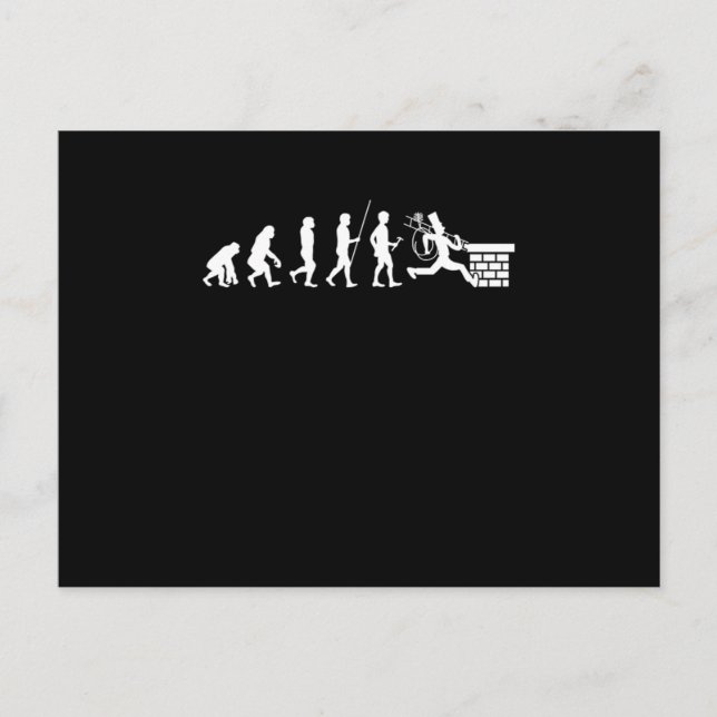 Carte Postale Évolution Chimney Sweeper Sweeper Cadeau (Devant)