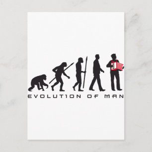 Carte Postale évolution de l'homme joueur d'accordéon marin