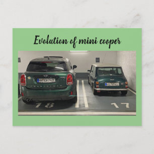 Carte Postale Évolution de mini cooper