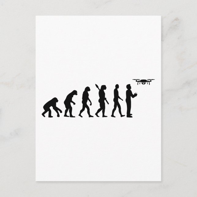 Carte Postale Évolution des drones (Devant)