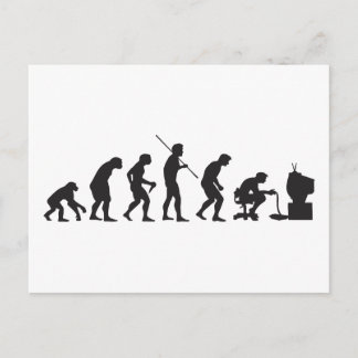 Carte Postale Évolution des jeux vidéo Joueur de jeu