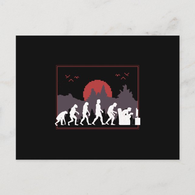 Carte Postale Évolution du jeu amusant (Devant)
