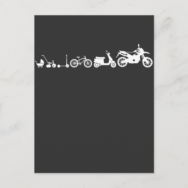 Carte Postale Evolution Motorcycle Goal Motorbiking Racer (Devant)
