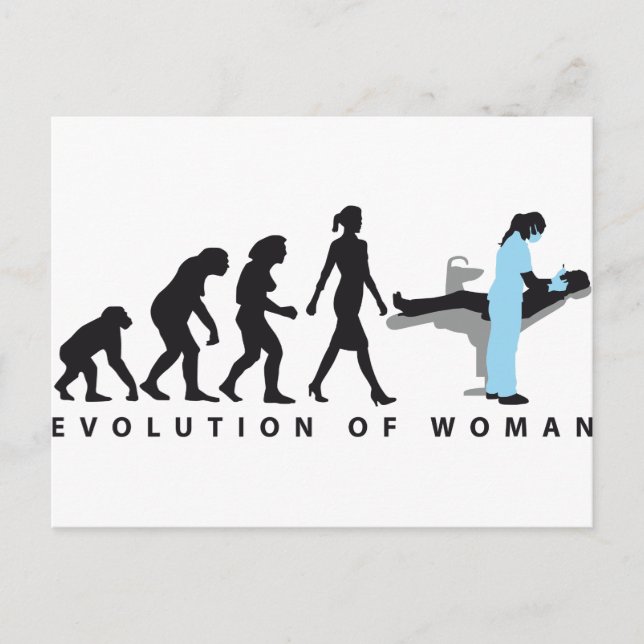 Carte Postale evolution of womale female (Devant)